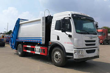 青岛解放 龙V 180马力 4X2 压缩式垃圾车(聚尘王牌)(速比5.286)(HNY5167ZYSC5)