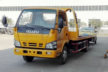 庆铃 五十铃600P 120马力 4X2 全落地平板清障车(帕菲特牌)(PFT5071TQZP6A)
