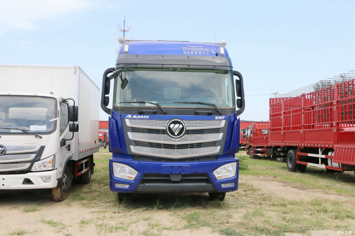 福田 欧曼EST 6系重卡 430马力 8X4 9.53米翼开启厢式载货车(469后桥)