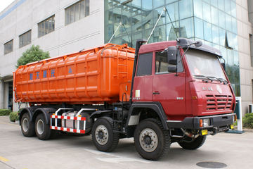 陕汽重卡 奥龙 300马力 8X4 粉粒物料车(三力牌)(CGJ5316GFL)