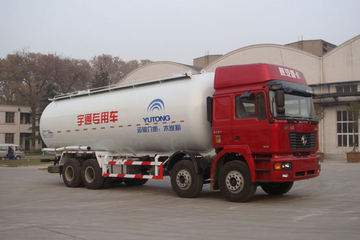 陕汽重卡 德龙F2000 300马力 8X4 粉粒物料车(宇通牌)(YTZ5315GSL31E)