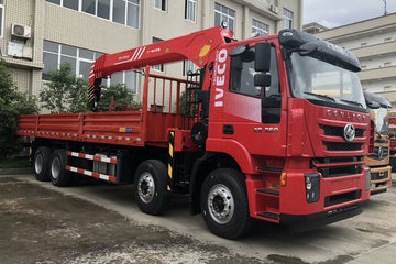 上汽红岩 杰狮 350马力 8X4 随车吊(帕菲特牌)(PFT5310JSQHTVG)