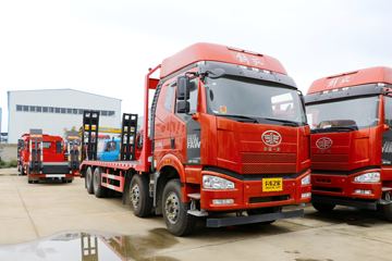 一汽解放 J6P 山区版 350马力 8X4 平板运输车(神狐牌)(HLQ531LTPBCA5)