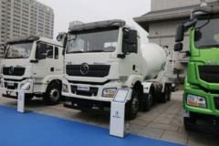 陕汽重卡 德龙新M3000 350马力 8X4 7.99方LNG混凝土搅拌车(国六)