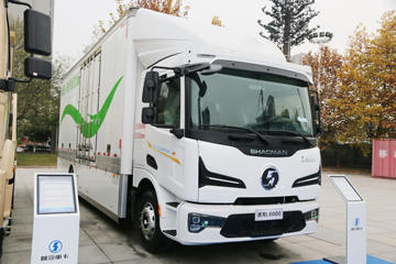 陕汽重卡 德龙L6000 16T 4X2 7.75米排半电动载货车(SX1160KR571N)255.5kWh