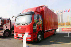 解放 J6L 4X2 18T 7.7米排半纯电动翼开启厢式物流车(CA5180XYKP62L5BEV)218kWh