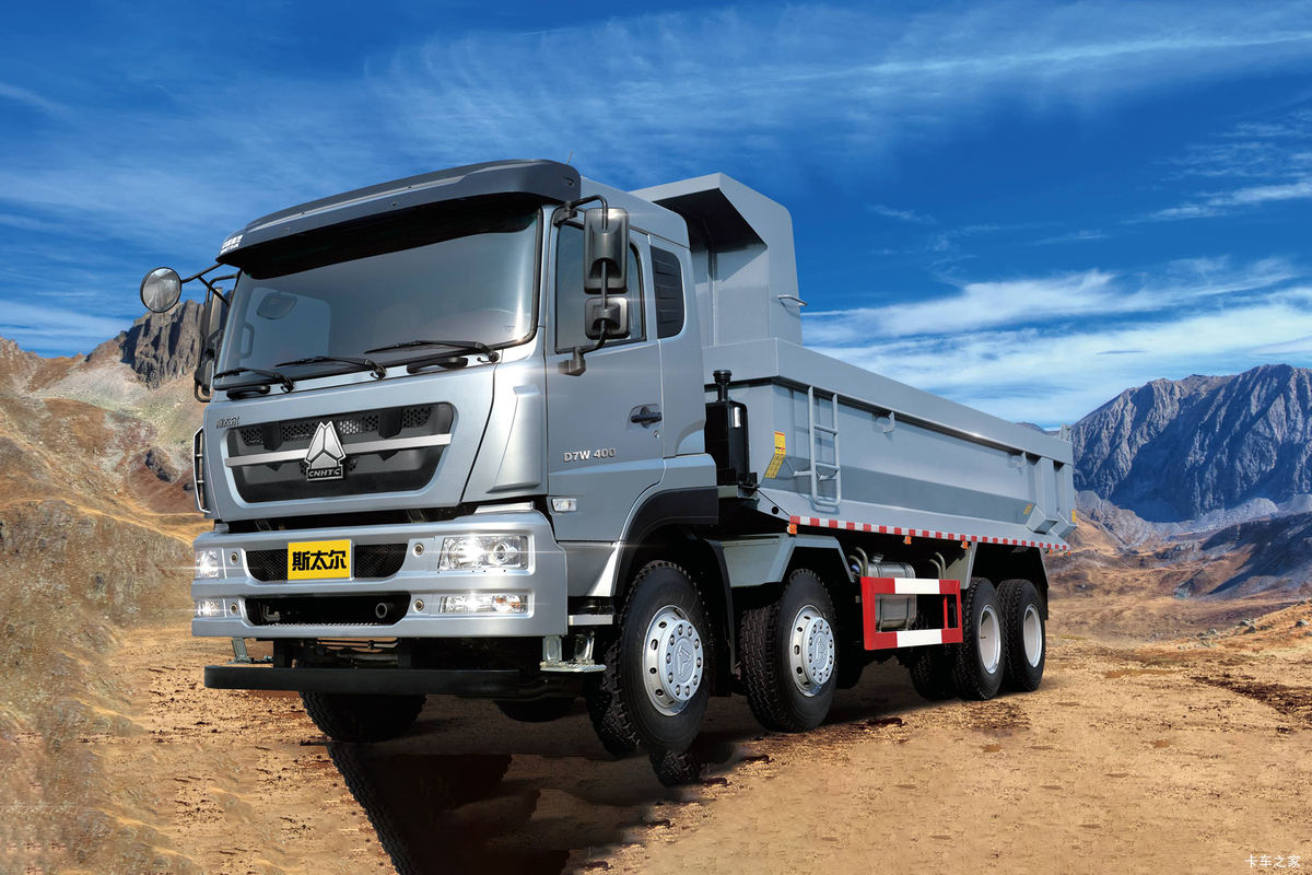 重汽王牌 斯太尔D7W重卡 400马力 8X4 5.6米渣土自卸车