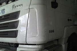 陕汽重卡底盘&nbsp;混凝土搅拌车外观                                                图片