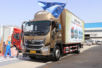福田 奥铃大黄蜂 210马力 4X2 6.1米排半厢式载货车(BJ5188XXY-A1)