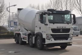 重汽豪沃(HOWO)底盘&nbsp;混凝土搅拌车外观                                                图片