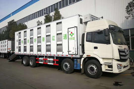 福田欧曼底盘&nbsp;畜禽运输车外观图片