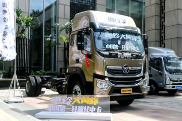 福田 奥铃大黄蜂 210马力 5.75米排半栏板载货车(BJ1166VKJHK-A1)