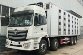 福田欧曼底盘&nbsp;畜禽运输车外观图片