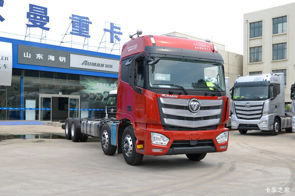 福田 欧曼EST 标载版 490马力 8X4 9.56米仓栅式载货车(采埃孚16挡)(BJ5329CCYY6GRL-02)