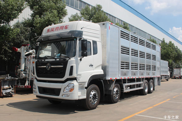 东风商用车 天龙VL 420马力 8X4 9.35米畜禽运输车(法士特)(程力威牌)
