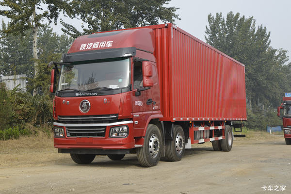 陕汽商用车 轩德翼6重卡 速运版 240马力 6X2 9.6米厢式载货车