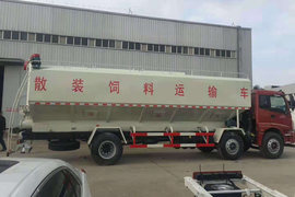 福田欧曼底盘&nbsp;粉粒物料运输车外观图片