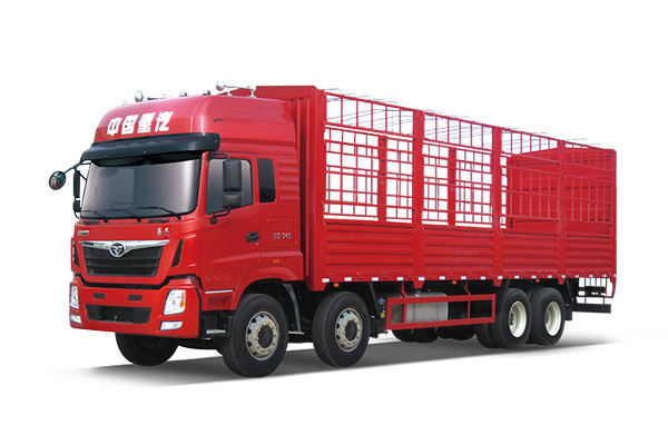 中国重汽 重载版 豪曼H5重卡 340马力 8X4 9.6米仓栅式载货车