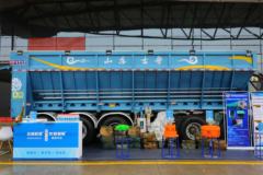 吉鲁恒驰 V型智能输送带 8.5米散装粮食运输半挂车