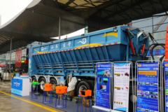 吉鲁恒驰 V型智能输送带 8.5米散装粮食运输半挂车