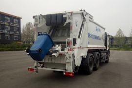 一汽解放底盘&nbsp;垃圾运输车外观图片