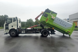 一汽解放底盘&nbsp;垃圾运输车外观图片