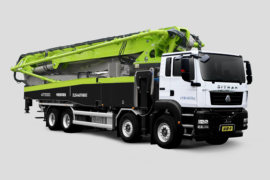 重汽汕德卡底盘&nbsp;泵车外观                                                图片