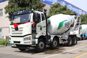 一汽解放 J6P 375马力 8X4 7.62方混凝土搅拌车(凌宇牌)(CLY5315GJB29E57)