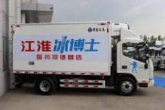 江淮 帅铃Q6 冰博士 160马力 4X2 4.015米冷藏车(国六)(宏昌天马牌)(开利牌冷机)