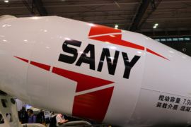 三一重工&nbsp;混凝土搅拌车上装                                                图片