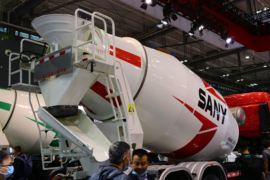 三一重工&nbsp;混凝土搅拌车上装                                                图片