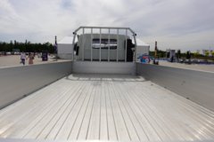 江淮 骏铃V6 150马力 4X2 4.22米单排栏板轻卡(全铝车厢)(HFC1043P32K1C7S)