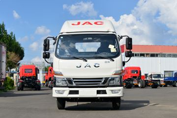 江淮 骏铃V5 132马力 4.18米排半仓栅式轻卡(速比4.33)(HFC5043CCYP31K5C7S)