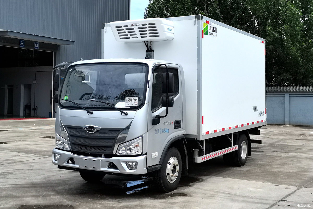 福田 时代领航5 150马力 4X2 4.08米冷藏车(国六)(中达凯牌)
