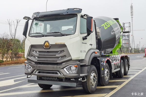 中国重汽 豪沃N5G 350马力 8X4 7.87方混凝土搅拌车(中联牌)(国六)