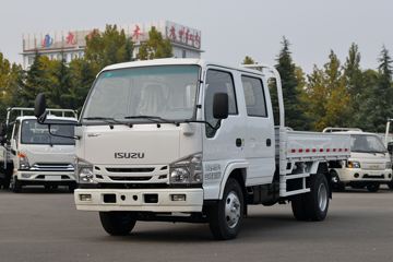 庆铃 五十铃100P 120马力 3.235米双排栏板轻卡(国六)(气刹)(QL1043BUHW)