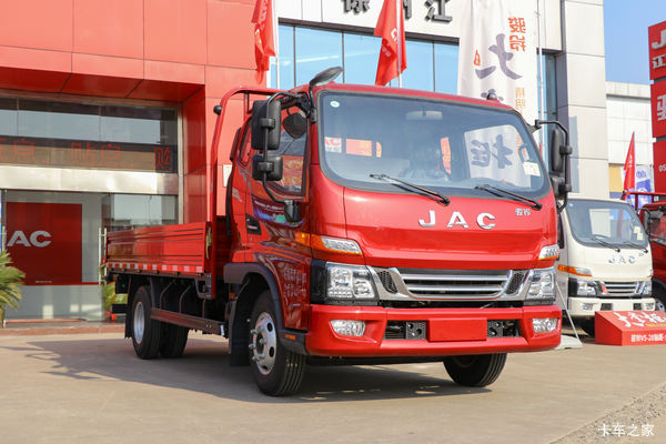 江淮 骏铃V6 163马力 4X2 3.89米排半栏板轻卡