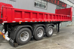 驰田汽车 9.5米平板后翻自卸半挂车