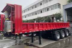 驰田汽车 9.5米平板后翻自卸半挂车