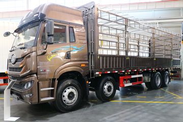 青岛解放 悍V重卡 320马力 8X4 9.5米仓栅式载货车(CA5311CCYP2K2L7T4E5A80)外观图片