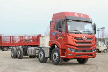 青岛解放 悍V2.0 320马力 8X2 8.6米AMT自动档栏板载货车(CA1310P1K2L7T10E6A80)