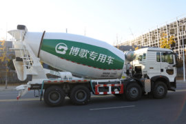 重汽豪沃底盘&nbsp;混凝土搅拌车外观                                                图片