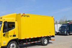 福田 欧马可S1系 智盈版 131马力 4.14米单排厢式轻卡(国六)(液压尾板)(BJ5048XXY-FM5)