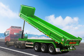 自卸半挂车&nbsp;自卸式半挂车外观图片