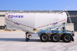 粉粒物料半挂车&nbsp;粉粒物料运输半挂车外观图片
