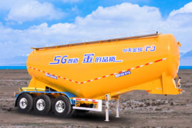 粉粒物料半挂车&nbsp;粉粒物料运输半挂车外观图片