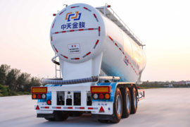 粉粒物料半挂车&nbsp;粉粒物料运输半挂车外观图片