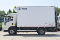 中国重汽HOWO 悍将 130马力 4X2 4米冷藏车(国六)(绿叶牌)(JYJ5047XLCF1)