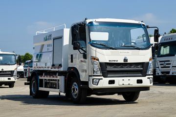 中国重汽HOWO 悍将 136马力 4X2 纯电动下水道疏通清洗车(绿叶牌)(JYJ5107GQXEV)