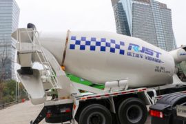 一汽解放底盘&nbsp;混凝土搅拌车上装                                                图片